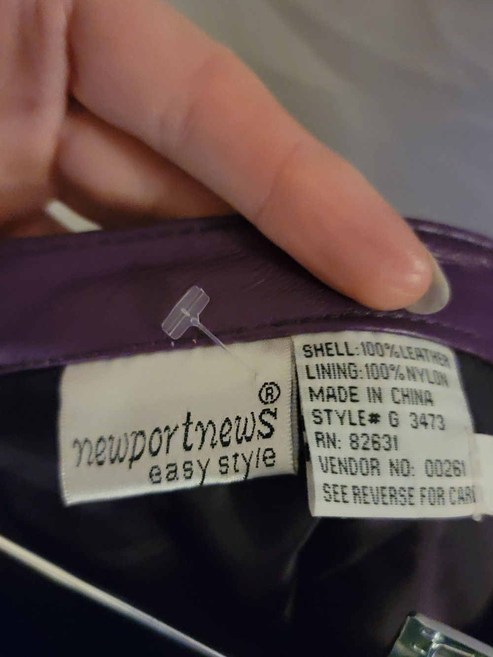 Newport News Purple Leather Jacket and Skirt Set - Picture 10 of 10